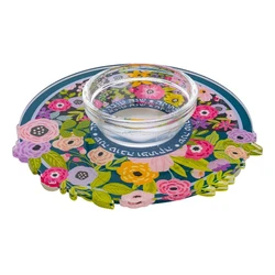 Honey Dish Plexiglass- & Shana Tova Flowers