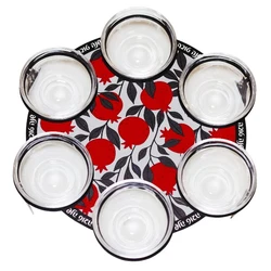 Rosh Hashanah Seder Plate- Pomegranate Branch