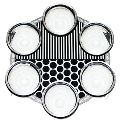 Rosh Hashanah Seder Plate- Stripes & Dots