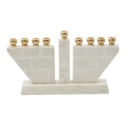 Jerusalem Stone Hanukkah Menorah – Light Stone Kotel Design