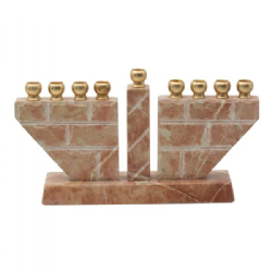Jerusalem Stone Hanukkah Menorah – Red Kotel Design
