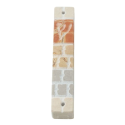 Mezuzah Case – Jerusalem Stone with Striped Texture
