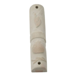 Jerusalem Stone Mezuzah Case- Pomegranate