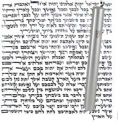Aluminum Mezuzah Case - Silver- with Scroll