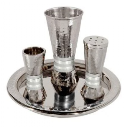 Havdallah Set - Hammer Work - Rings - Silver