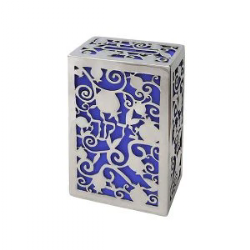 Tzedakah Box - Metal Cutout - Blue
