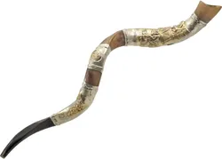 Silver Plated Kudu Yemenite Shofar - Ark of the Covenant