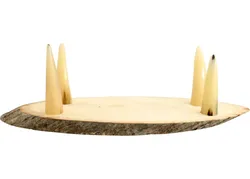 Wooden Shofar Stand - Horn Tips