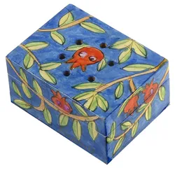 Spice Box - Hand Painted - Pomegranates