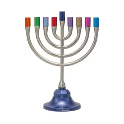 Classic Hanukkah Menorah + Branches - Multicolor