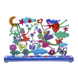 Hanukkah Menorah - Laser Cut, Hand Painted - Fairies