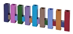 Hanukkah Menorah - Standing Squares - Multicolor