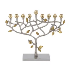 Hanukkah Menorah - Pomegranates + Hammer Work