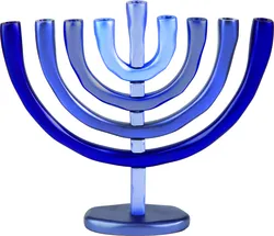 Hanukkah Menorah - 9 Branches - Blue