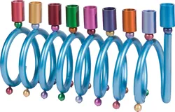 Hanukkah Menorah - Spiral