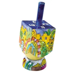 Small Dreidel + Stand - Jerusalem Oriental