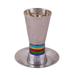 Kiddush Cup - Wide Rings - Multicolor