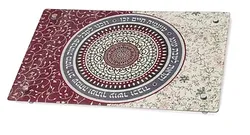 Challah tray - colorful mandala with Shabbat verse